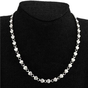 Authentic Tiffany ‘Chain of Hearts’ Vintage Multi Link Necklace, Sterling Silver